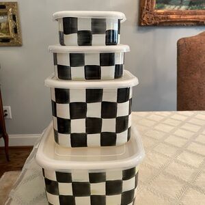 MacKenzie- Childs Checkered Storage Container Set